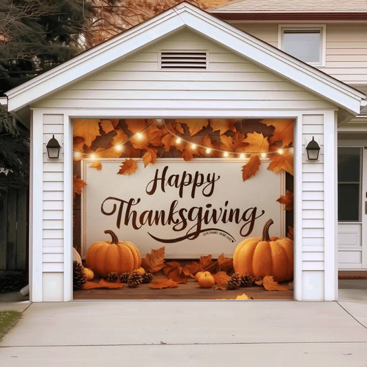 Happy Thanksgiving (B) | Festive Garage Door Cover