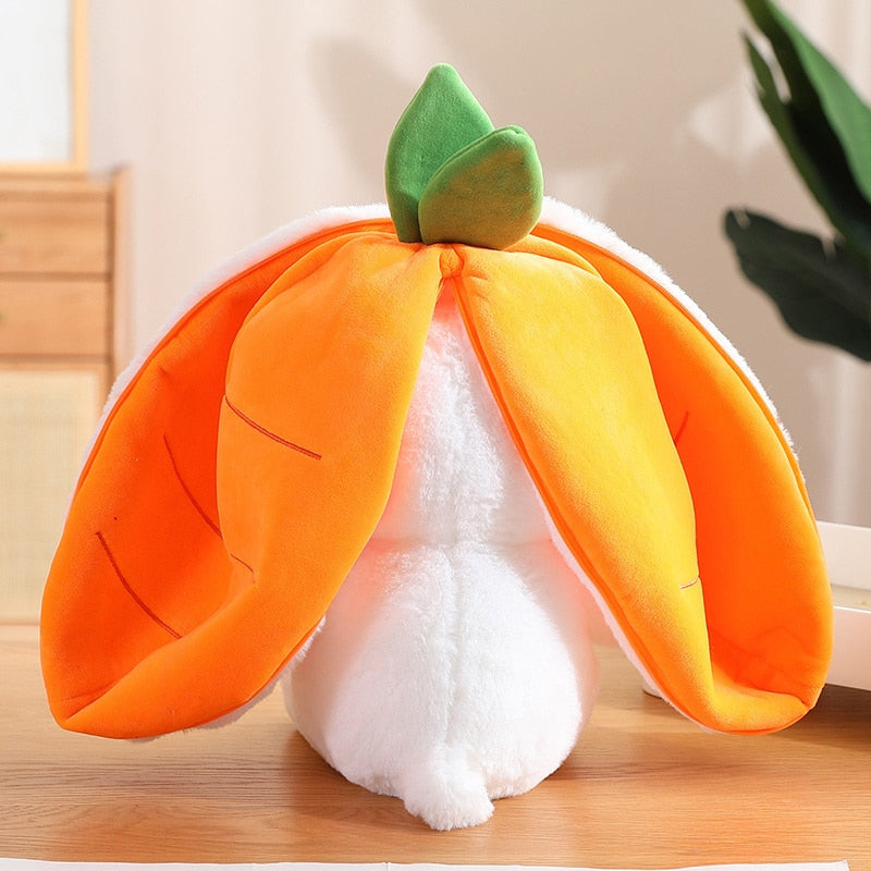 Transforming Bunny – Strawberry & Carrot Dual-Form Plush Toy
